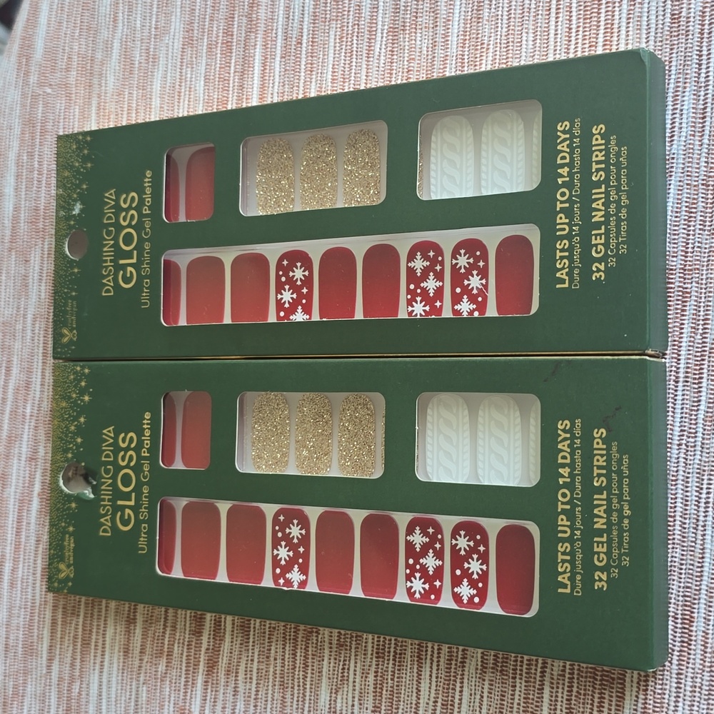 DASHING DIVA GLOSS ULTRA SHINE GEL PALETTE NAIL STRIPS " HOLIDAY AFFAIR"